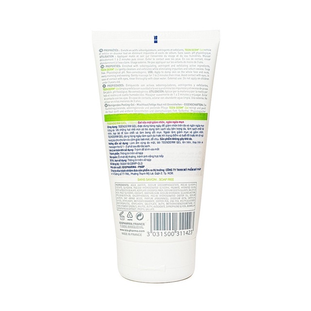 SỮA RỬA MẶT VÀ NGĂN NGỪA MỤN ISIS PHARMA TEEN DERM GEL PHÁP 150ml | BigBuy360 - bigbuy360.vn