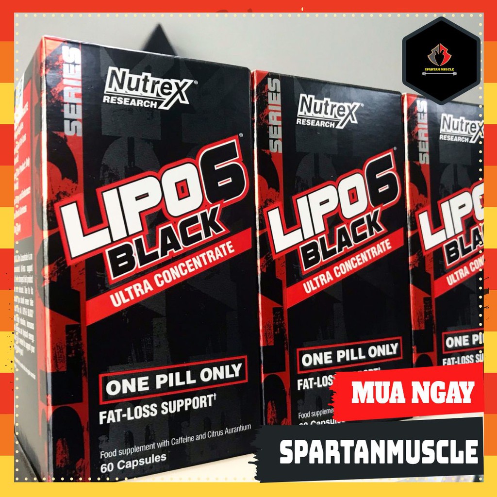 Nutrex Lipo 6 Black Fat Burner Hỗ Trợ Giảm Mỡ - Viên Uống Đốt Mỡ Hiệu Quả Giảm cân an toàn có Caffein