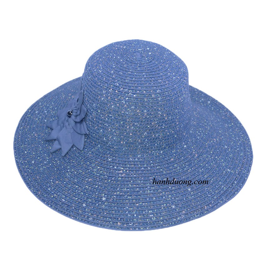[ FREESHIP ] Nón rộng vành đi biển của Duy Ngọc gắn hoa nón bo vành rộng 12cm che nắng cực tốt mẫu mã thời trang