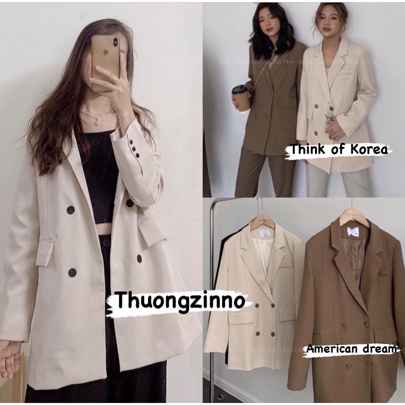 [Ảnh thật/Video Blazer Retro 2 lớp phong cách Âu Mỹ Áo vest tông màu độc lạ | BigBuy360 - bigbuy360.vn