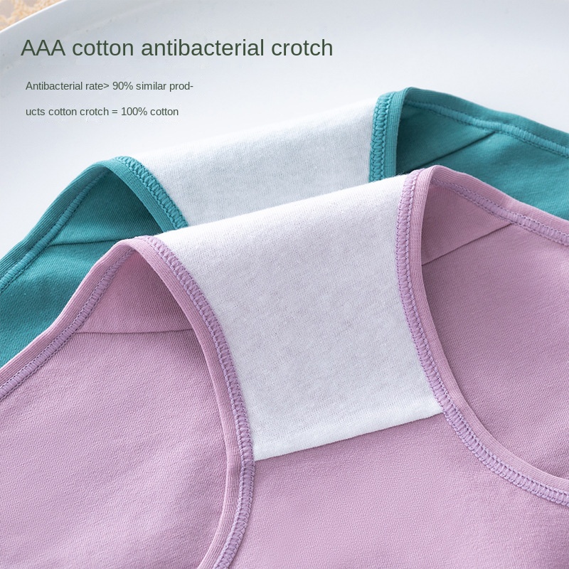Quần Lót cotton Không Đường May Mềm Mại Màu Trơn Đơn Giản Thoáng Khí Thoải Mái Cho Nữ