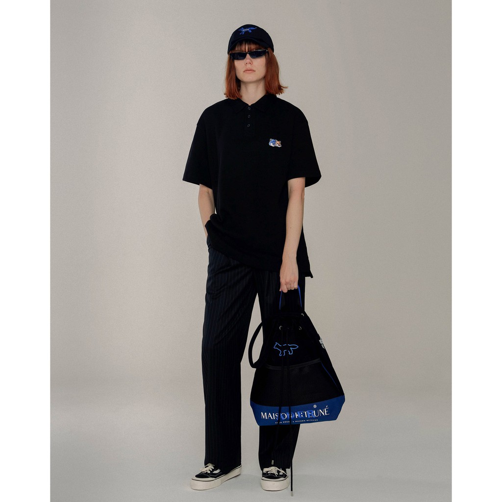 Túi xách ADER Error x Maison Kitsune logo embroidered canvas tote bag ss20