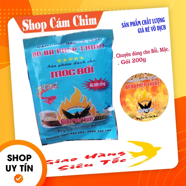 Cám chim chào mào cao cấp Bộ Ba Phép Thuật, không cần nhiều mồi tươi chim căng, bền, lông mượt - Shop Cám Chim