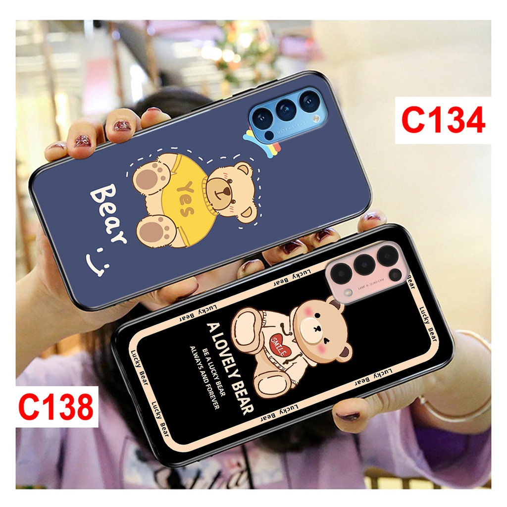 Ốp lưng Oppo Reno 4 - 4 Pro - Reno 5 in hình gấu bear cá tính. Ốp oppo rẻ bền đẹp.