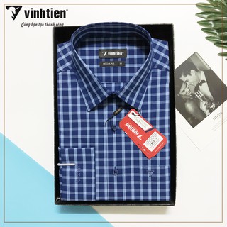 Áo sơ mi nam tay dài vạt ngang Regular Vĩnh Tiến 355 -  G146