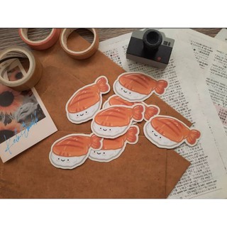 Sticker Sushi Tôm/ trang trí bullet journal, ốp điện thoại, laptop, phụ kiện