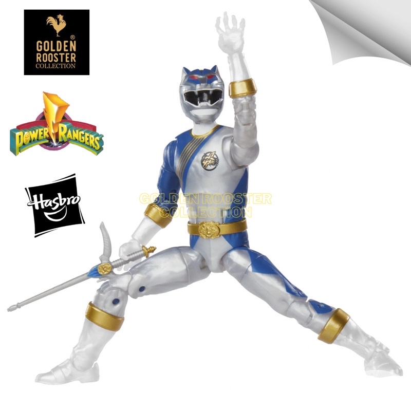 Mô hình Gao Silver Hasbro Power Rangers Lightning Collection Wild Force Lunar Wolf Ranger Figure