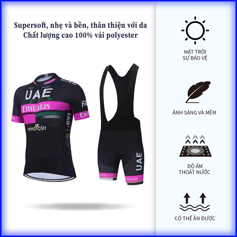 UAE Bộ Quần Áo Đi Xe Đạp Thể Thao Cho Namquần đạp xe
