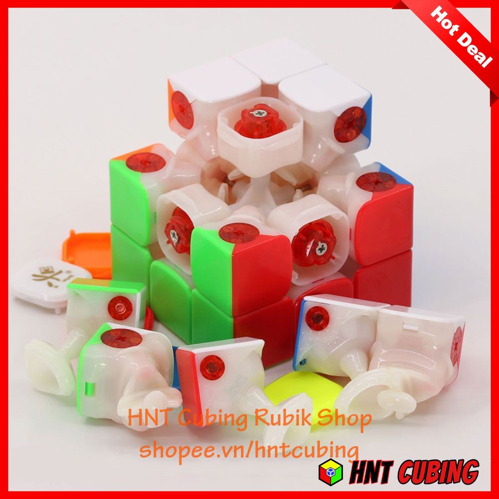 Rubik 3x3 DaYan ZhanChi Pro M 2021 - Rubik Cao Câp DaYan (Thay Đổi Được Lực Hút Nam Châm) HNT Cubing