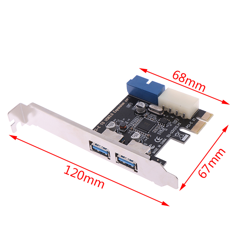 Colorfulswallowfly PCI express USB 3.0 2 ports front panel with control card adapter 4 Pin & 20 pin CSF