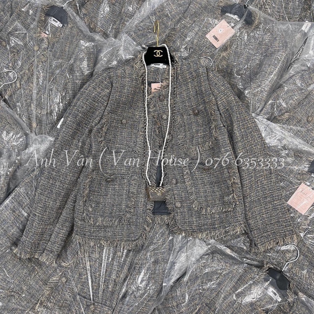 ÁO DẠ KẺ MỀM CÚC ĐỒNG