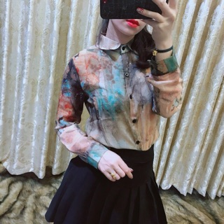 Sơ mi hoa giấy