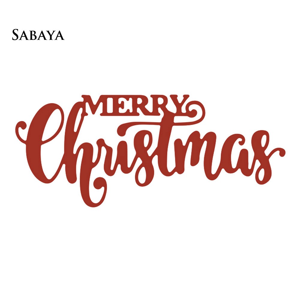 Khuôn Cắt Giấy Làm Từ Thép Carbon Hình Chữ Merry Christmas Trang Trí Thiệp/Sổ Tay