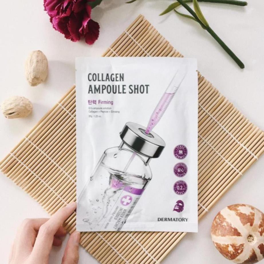 Mặt Nạ Giấy Bổ Sung Collagen Cho Da Dermatory Ampoule Shot Mask Collagen-Shot 35g