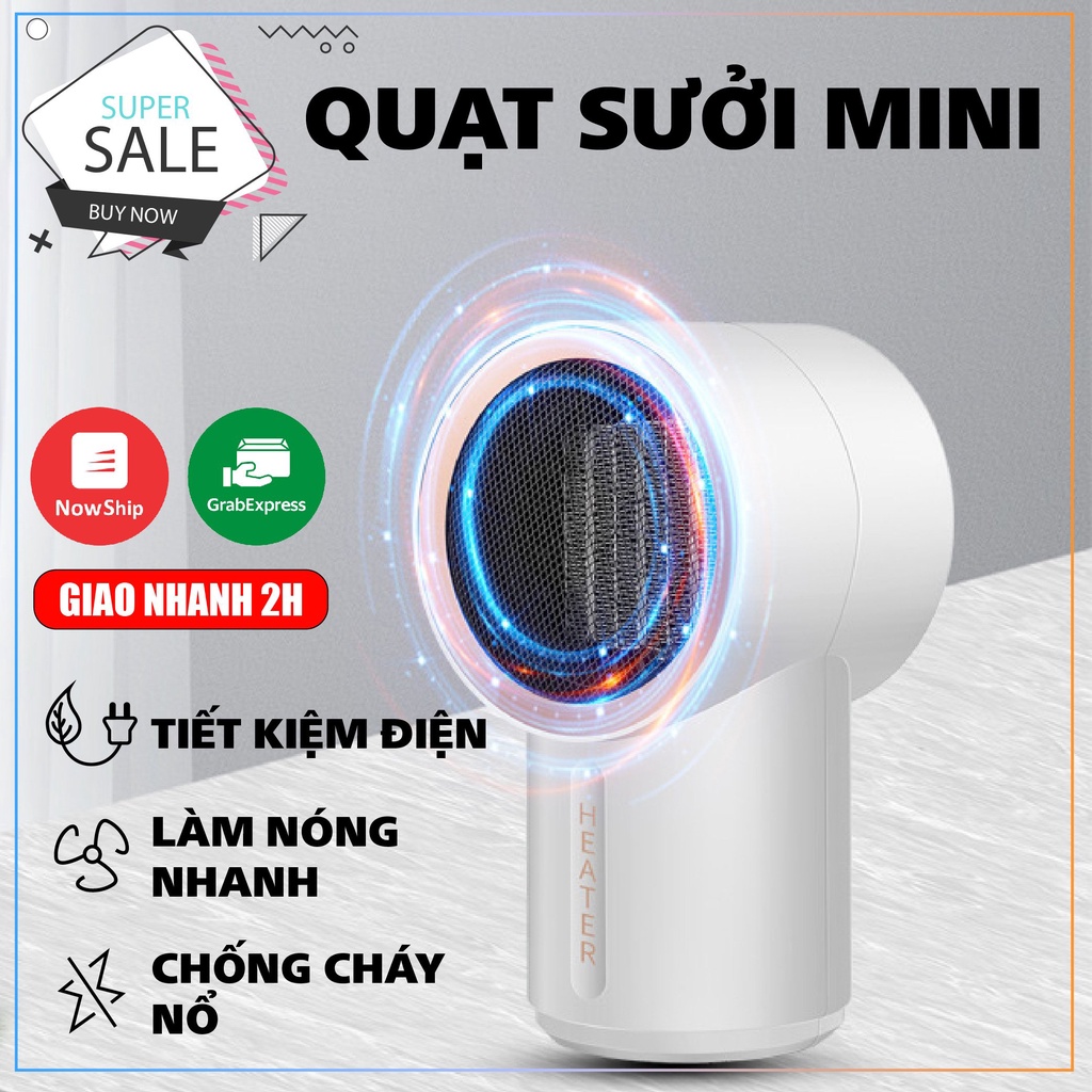 Máy sấy quạt sưởi mini PTC công nghệ mới kiểu dáng tinh tế đùng cho phòng ngủ bigbang21