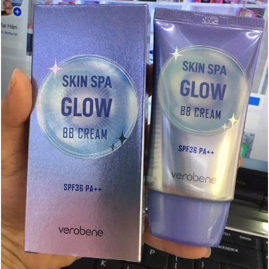 Combo 1 kem nền BB Cream siêu mịn, che khuyết điểm Verobene Hàn quốc 40ml/Tuýp Và 1 gói tẩy da chết beauskin hàn 3g/gói | BigBuy360 - bigbuy360.vn