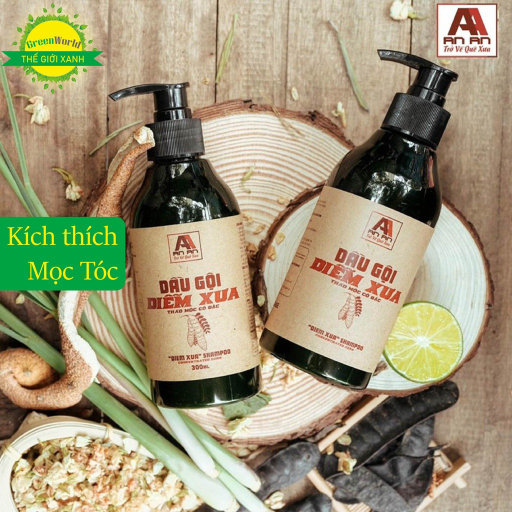 Dầu Gội Thảo Dược Diễm Xưa An An 300ml ☘ Thảo Mộc Thiên Nhiên ☘ Ngăn Rụng Tóc Hiệu Quả