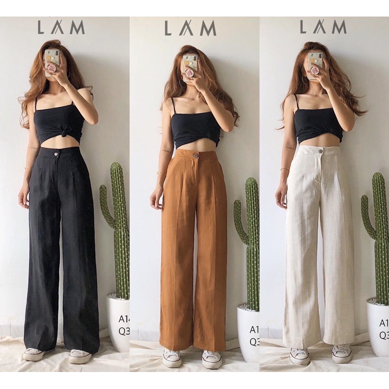 [Mã FAMAYWA giảm 10K đơn 50K] Quần Ống Rộng 💕Quần Culottes Chất Đũi Xước