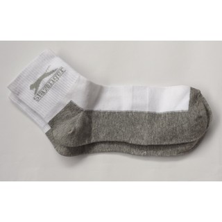 Tất nam cổ vừa Slazenger màu trắng pha ghi MV2013