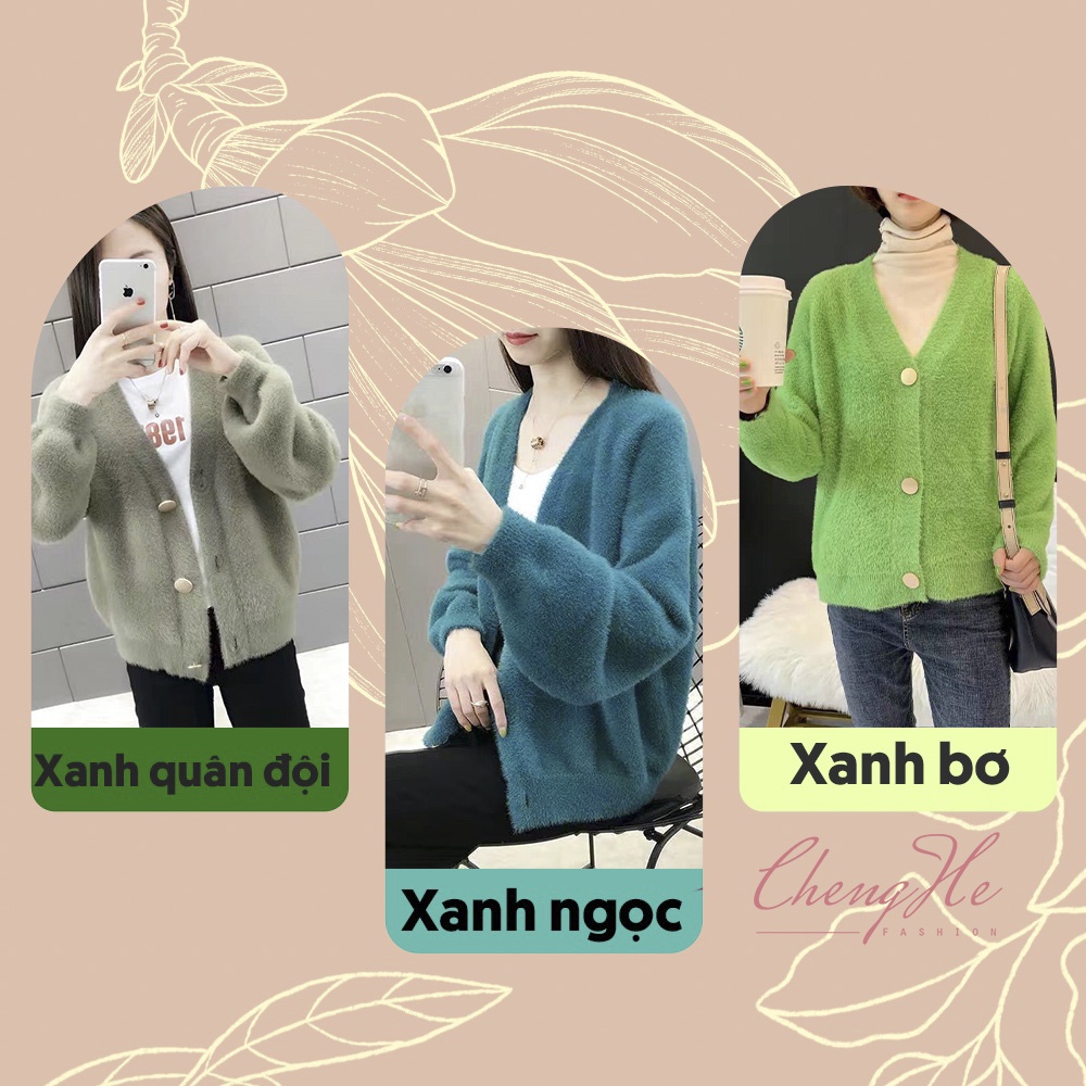 Áo khoác Cardigan len lông dáng lửng cài cúc tay bồng dễ thương A00083 | BigBuy360 - bigbuy360.vn