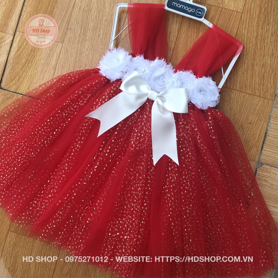 Đầm công chúa cho bé ❤️FREESHIP❤️ Đầm công chúa đỏ kim tuyến