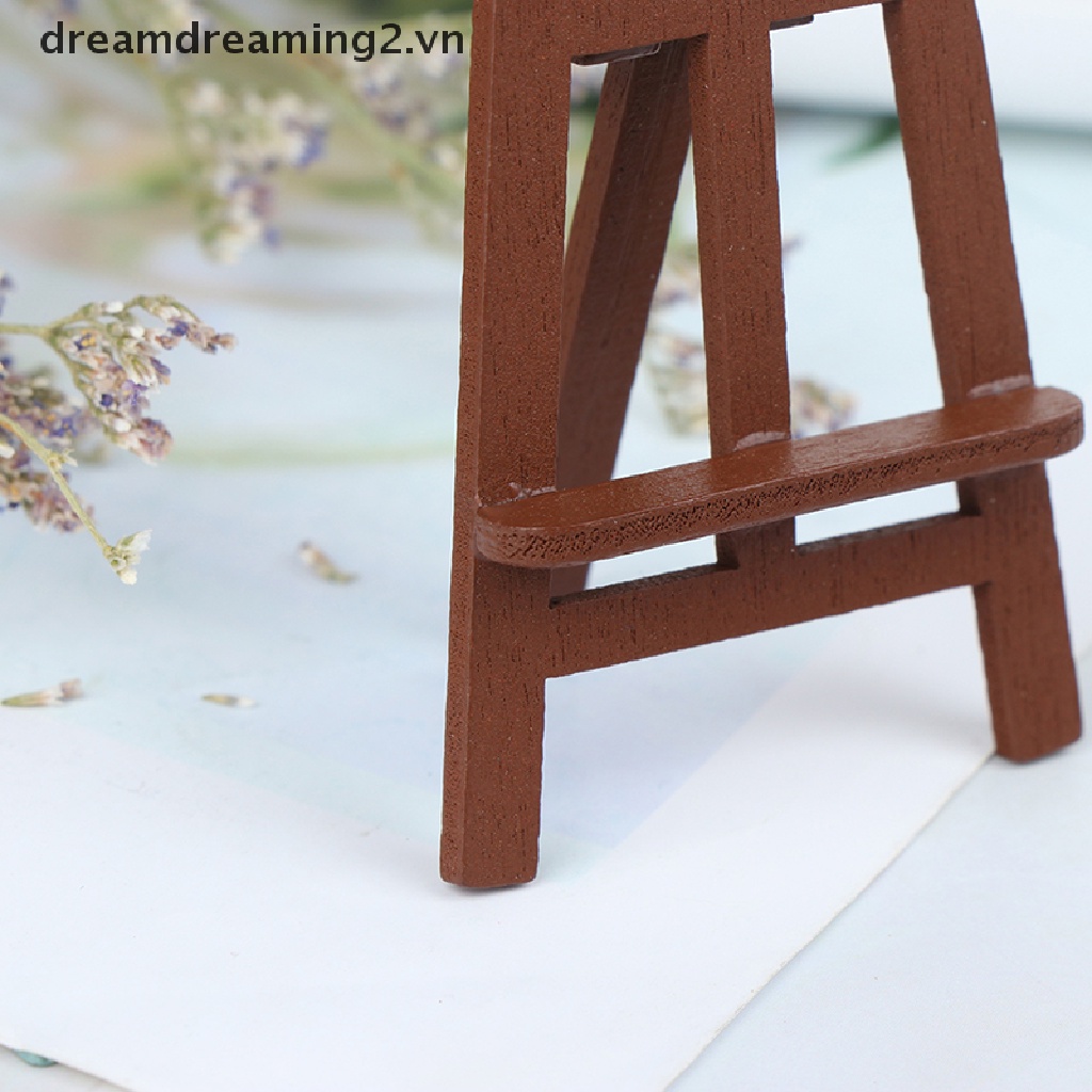 Giá vẽ gỗ mini trang trí nhà búp bê xinh xắn