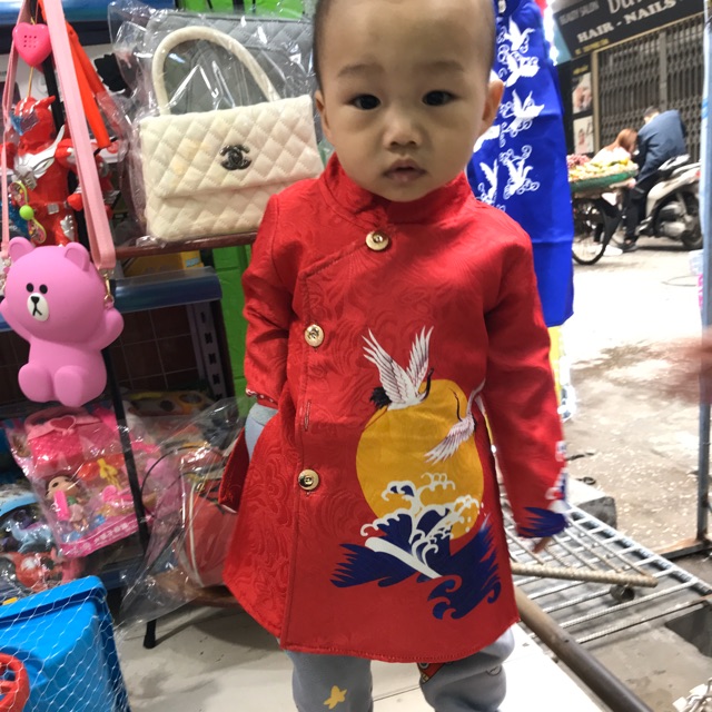 Xả hàng Áo dài gấm cho bé trai