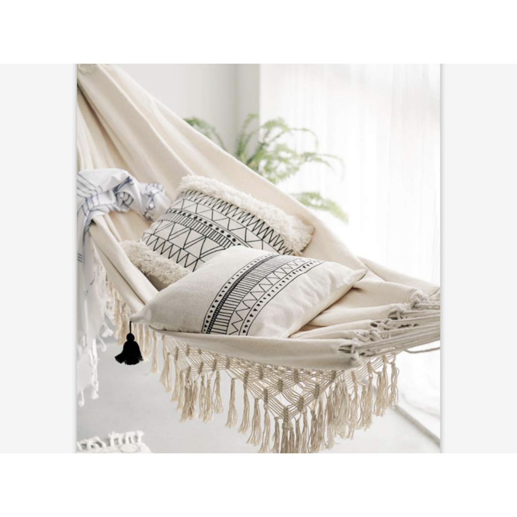 Võng treo Macrame vải bố canvas