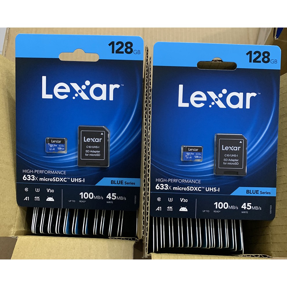 Thẻ nhớ MciroSD LEXAR 128GB - 32GB Chuẩn U3  Class 10 Chính hãng -Thích hợp lắp cho Camera Kbone H21P H21W B21 Ezviz C6N | BigBuy360 - bigbuy360.vn