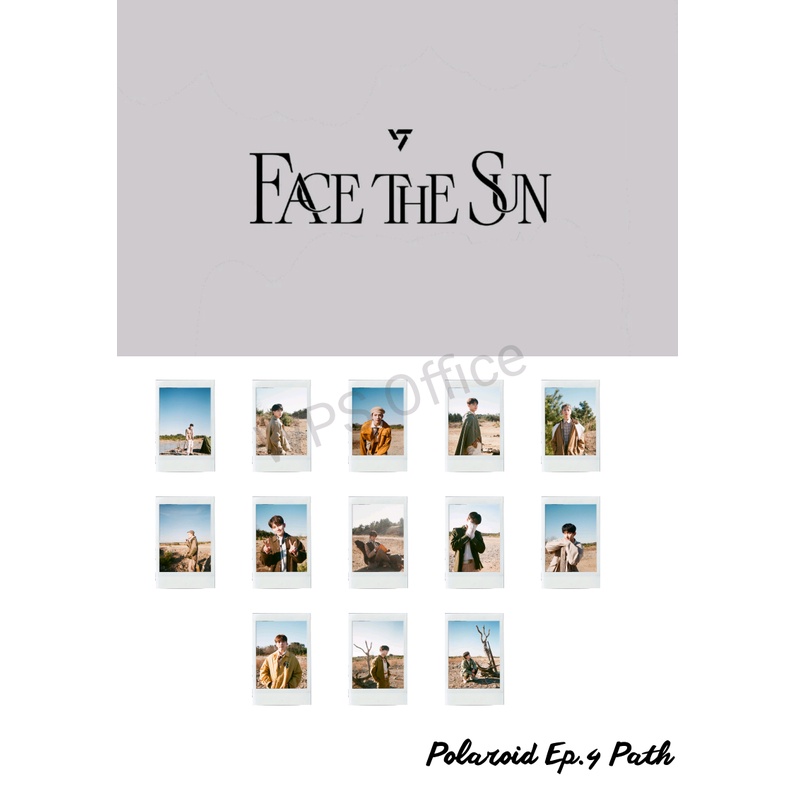 Set polaroid card của SEVENTEEN Fullalbum "Face the Sun"