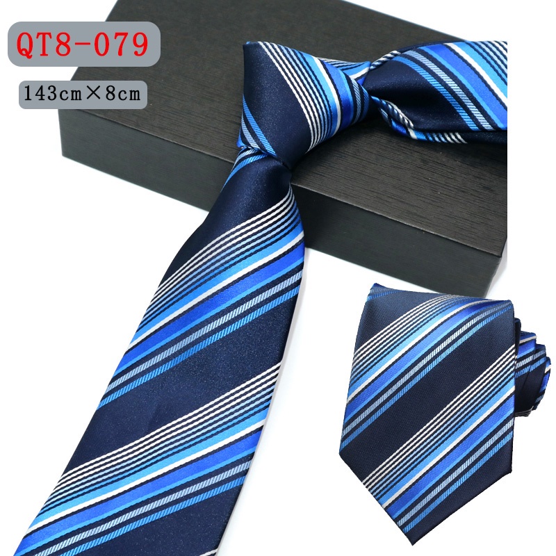 Cà Vạt 8CM Họa Tiết Sọc Caro Thời Trang Lịch Lãm Cho Nam