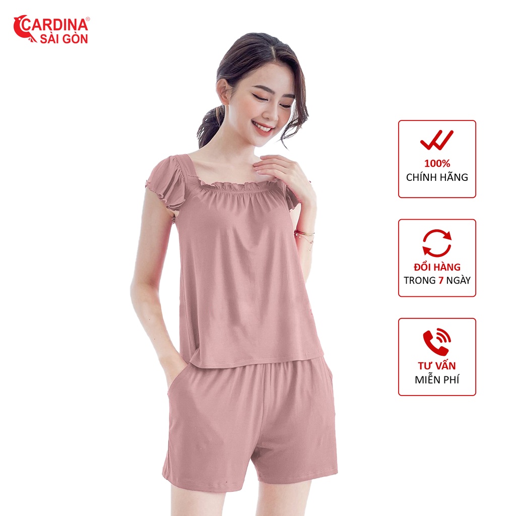 Đồ Bộ Nữ Đùi Mặc Nhà Mặc Ngủ Dễ Thương Chất Cotton Co Giãn Dày Dặn Cam Kết Chính Hãng 𝐂𝐀𝐑𝐃𝐈𝐍𝐀 𝑺𝒂̀𝒊 𝑮𝒐̀𝒏 Mã 1CF22