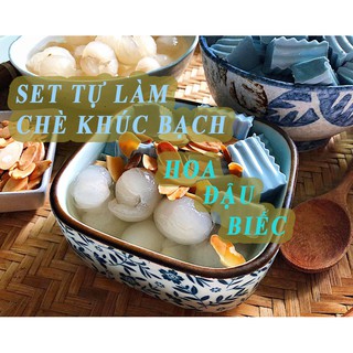 SET NGUYÊN LIỆU NẤU CHÈ KHÚC BẠCH HOA ĐẬU BIẾC( kèm quà).