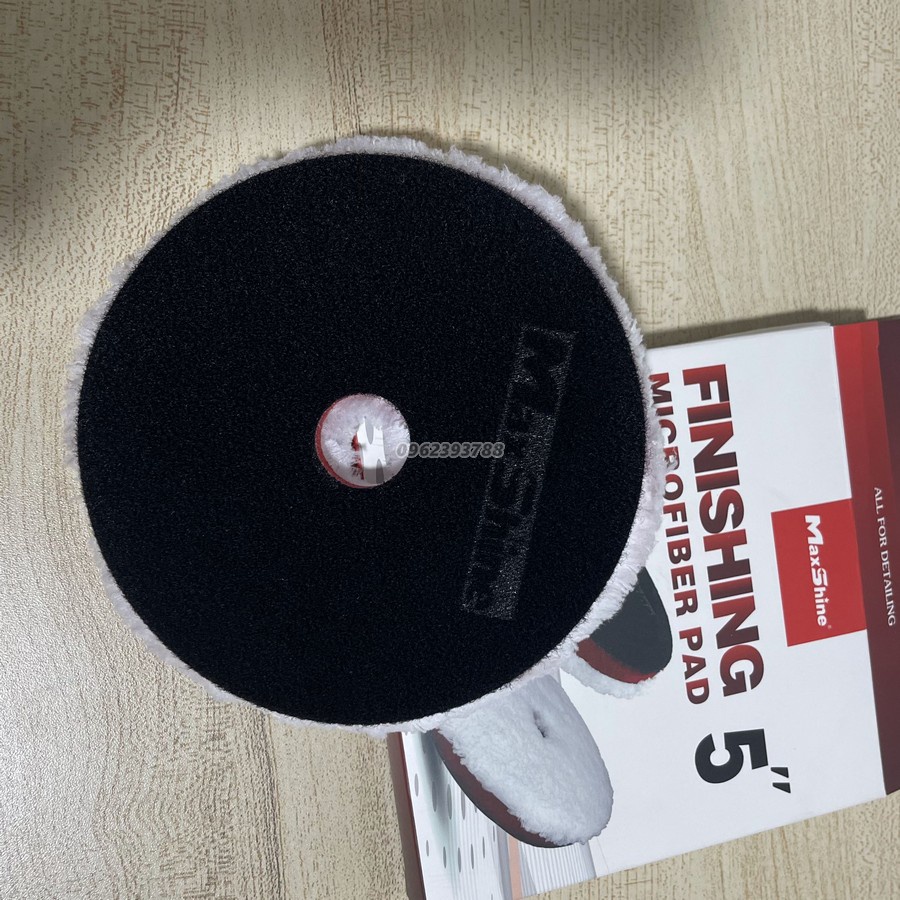 Phớt đánh bóng 1 bước xóa xước hoàn thiện sơn xe ô tô Finishing Microfiber Pad MaxShine 5.2 inch