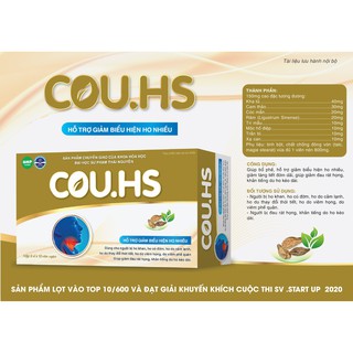 [CHÍNH HÃNG] Viên ngậm ho COU.HS Hộp 5 vỉ * 10 viên nén