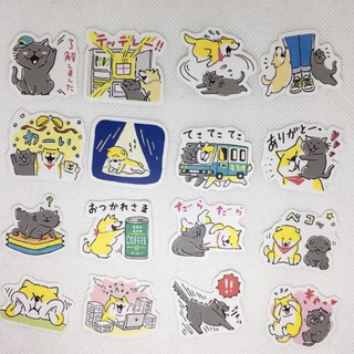 Sticker cún shiba dán trang trí planer, scrapbook,....size nhỏ 3-5 cm