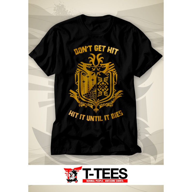 HOT-Mẫu áo phông Monster Hunter - Hunter's Mantra cực ngầu