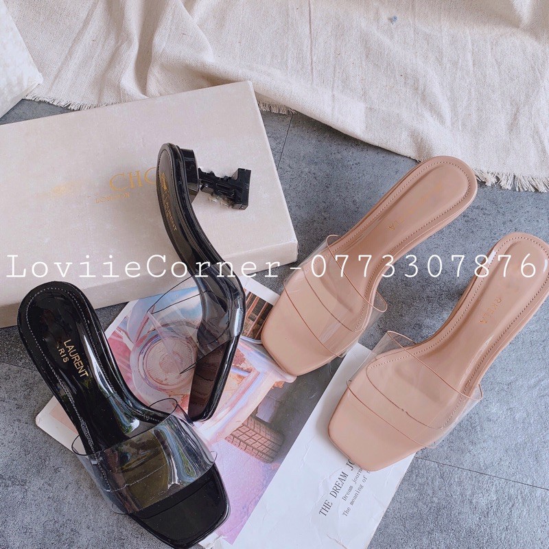 DÉP CAO GÓT QUAI TRONG LOVIIECORNER GÓT 9CM- DÉP GUỐC CAO GÓT 9P - GUỐC QUAI TRONG GÓT KIỂU THỜI TRANG D200358
