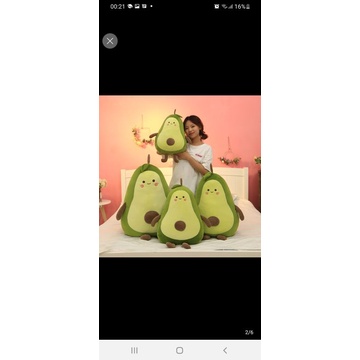 Gối ôm trái bơ gấu bông trái bơ
