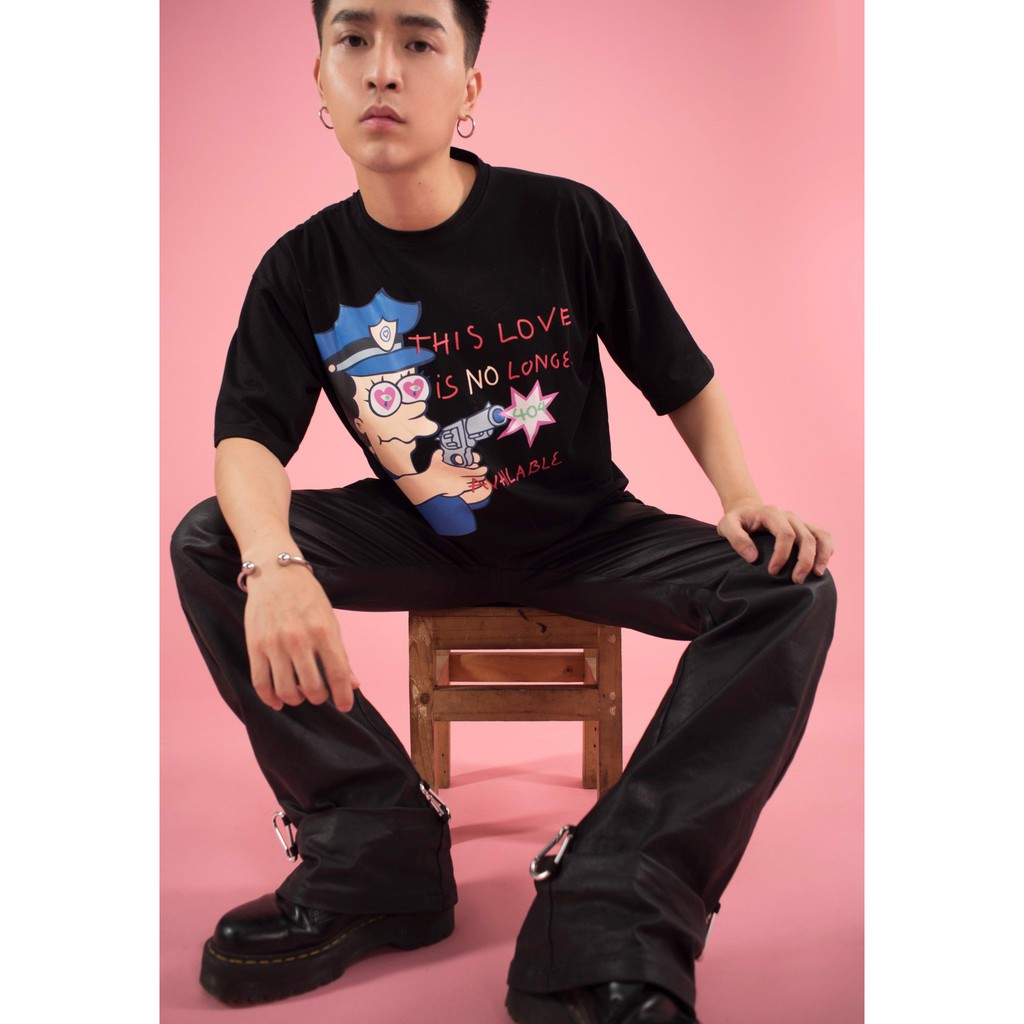 XUOC - NO LOVE T-SHIRT OUTFIX ÁO THUN IN ẤN COTTON 4C