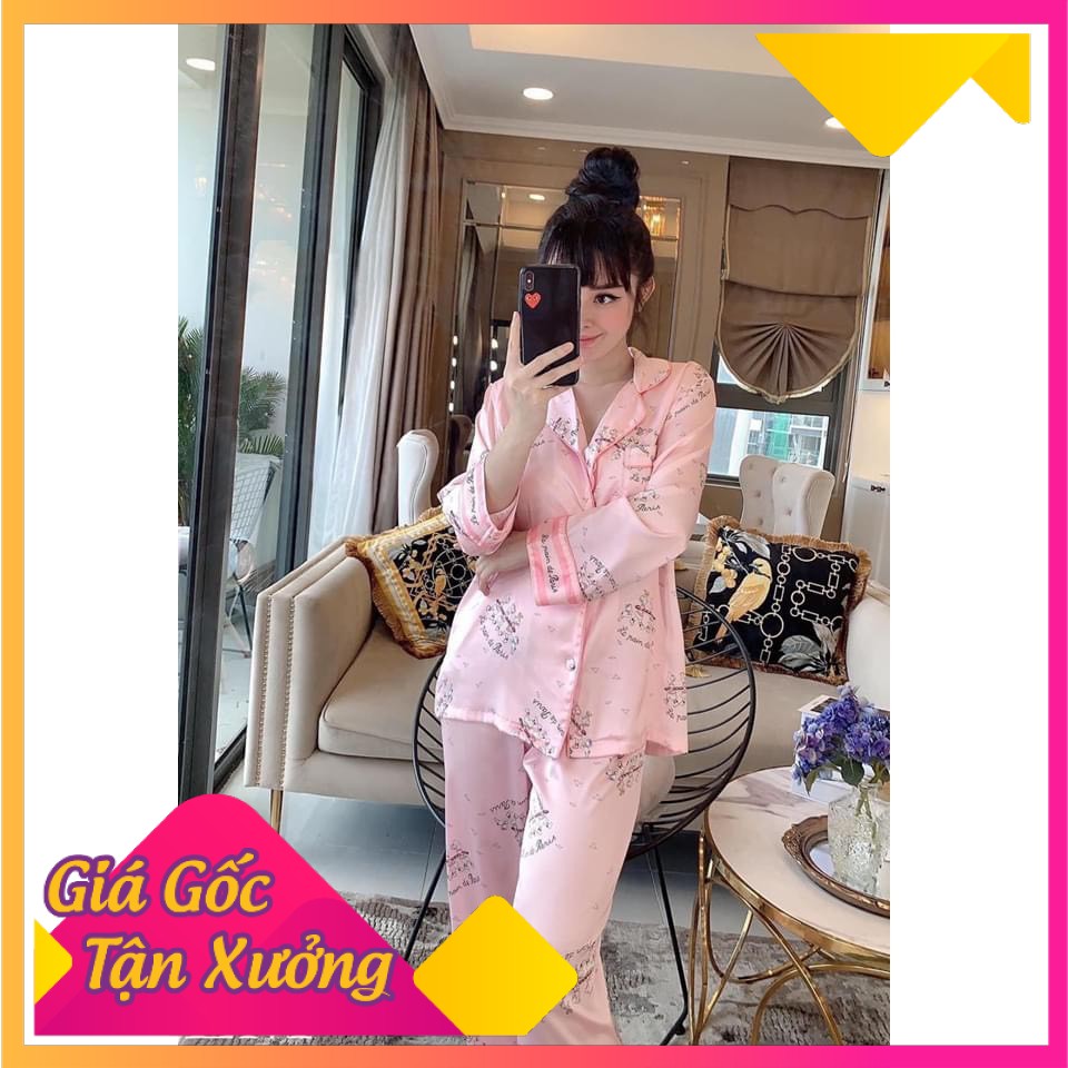 Đồ bộ nữ Vic's lụa Latin cao cấp, đồ ngủ hoạ tiết mặc nhà sang trọng L231 thời trang nữ pijama | BigBuy360 - bigbuy360.vn