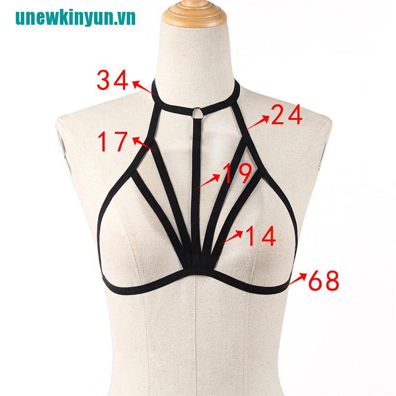 Yun♪Dây Áo Ngực Co Giãn Phong Cách Goth Cho Nữ