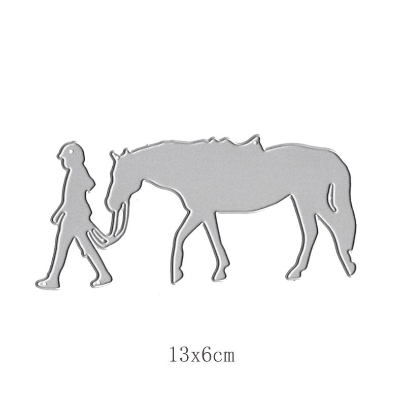 Khuôn Cắt Giấy Kim Loại Hình Ngựa Kéo Xinh Xắn