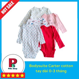 Set 3 Body Suite Tay Dài bé Sơ Sinh (Carter 0-3 tháng)
