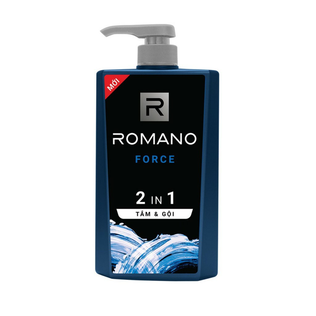 CHAI  TẮM GỘI  ROMANO 2 IN 1 CLASSIC, ATTITUDE, FORCE (650G)