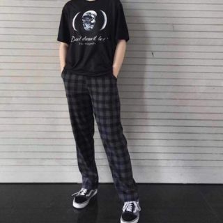 Quần Caro Plaid Pant Xám Đen