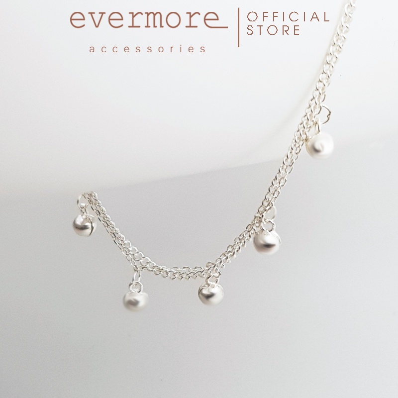 Vòng tay bạc free size EVERMORE, lắc tay bạc 2 vòng kép bi bạc Vivian cá tính, minimalism - L032