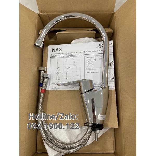 Vòi rửa chén bát nóng lạnh INAX SFV-2011S, Vòi Bếp 2 đường nước, Chính hãng 100%