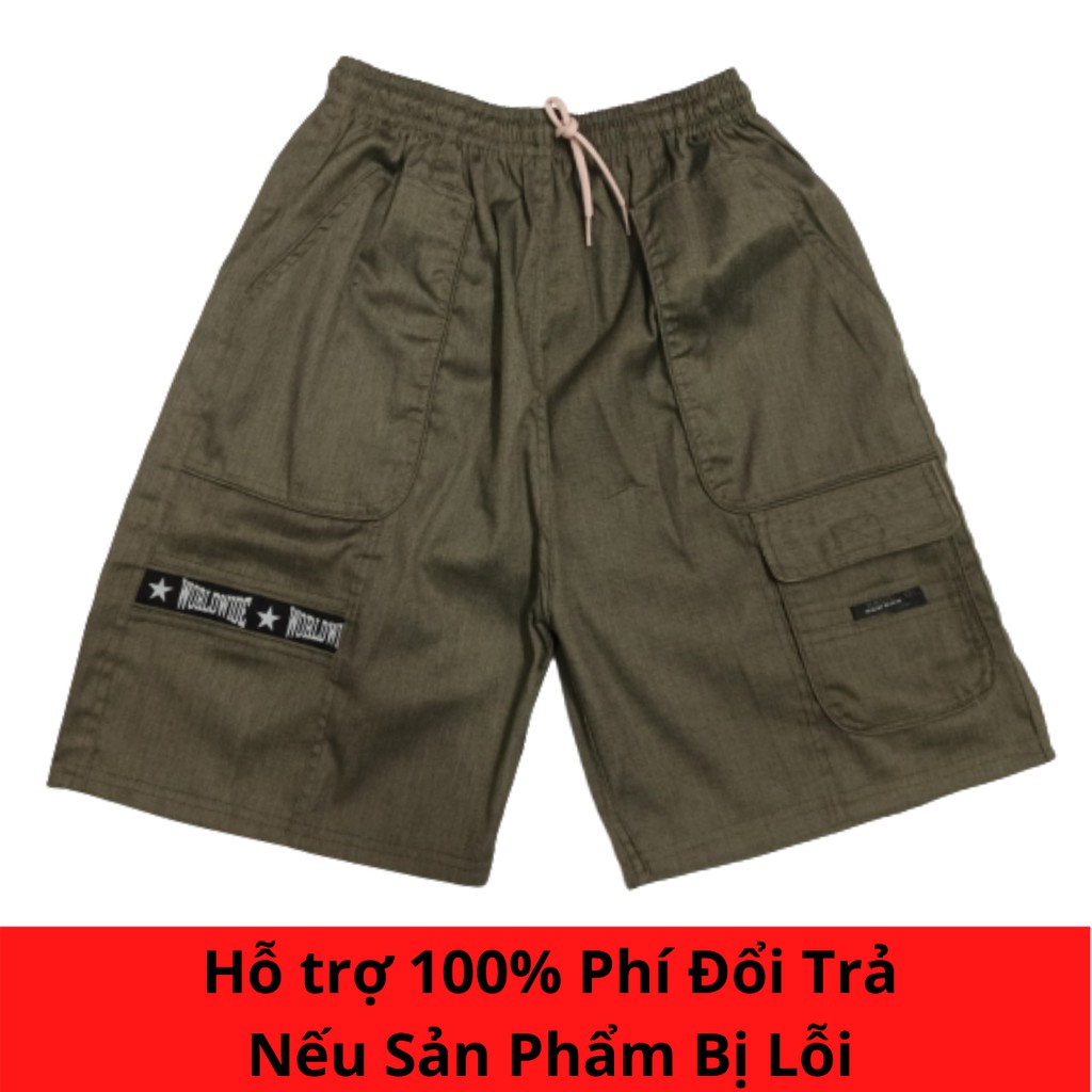 [Mã SR11JUNE5 giảm 20K đơn 50K] Quần Short Nam Túi Hộp Kaki Lưng Thun Co Giãn Cao Cấp ( Kèm Video) | BigBuy360 - bigbuy360.vn