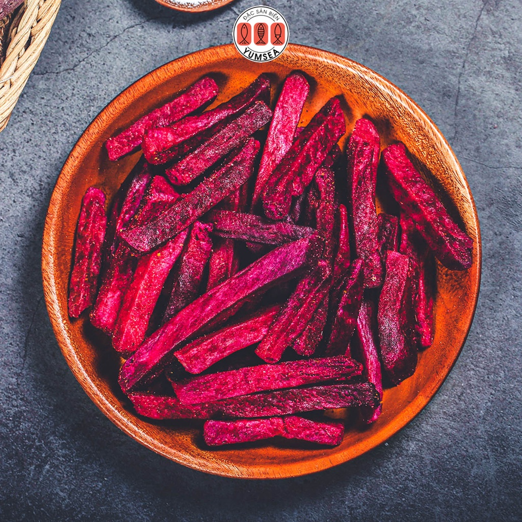 Khoai lang tím sấy giòn L'angfarm, 120g, bịch, mẫu kraft 1 mặt trong